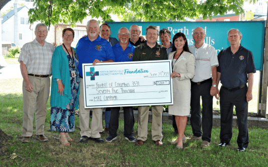 Knights of Columbus Perth Council 3531 Presents PSFDH Foundation with a Donation of $75,000 for the MRI Campaign